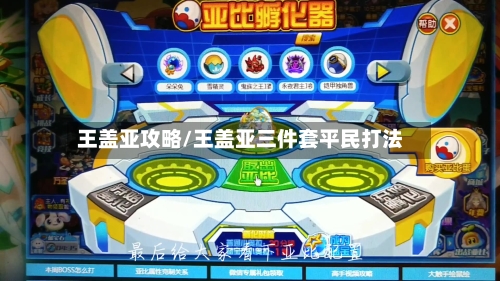 王盖亚攻略/王盖亚三件套平民打法