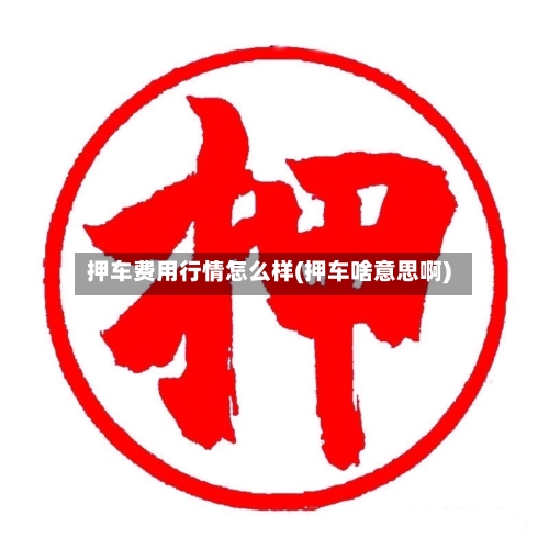 押车费用行情怎么样(押车啥意思啊)-第2张图片