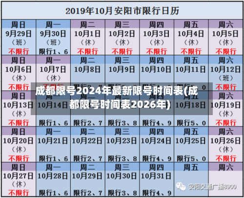 成都限号2024年最新限号时间表(成都限号时间表2026年)