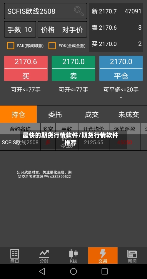 最快的期货行情软件/期货行情软件推荐