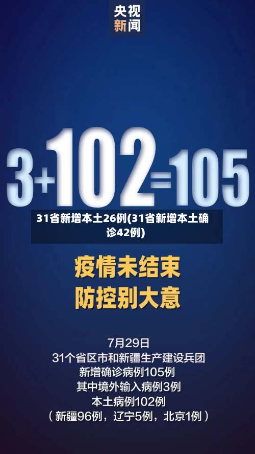 31省新增本土26例(31省新增本土确诊42例)