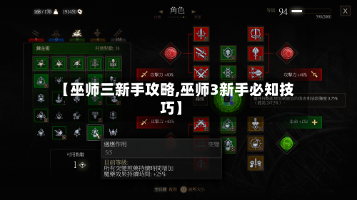 【巫师三新手攻略,巫师3新手必知技巧】