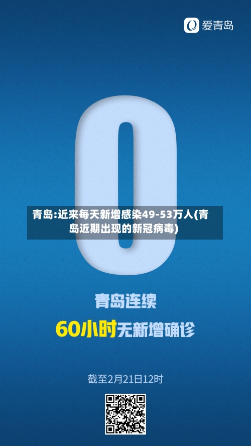 青岛:近来每天新增感染49-53万人(青岛近期出现的新冠病毒)