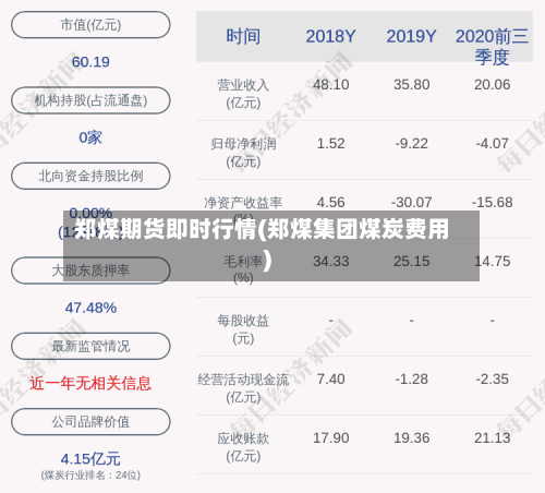 郑煤期货即时行情(郑煤集团煤炭费用)