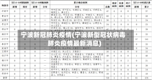 宁波新冠肺炎疫情(宁波新型冠状病毒肺炎疫情最新消息)-第3张图片