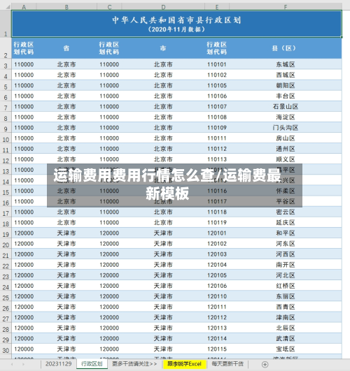 运输费用费用行情怎么查/运输费最新模板