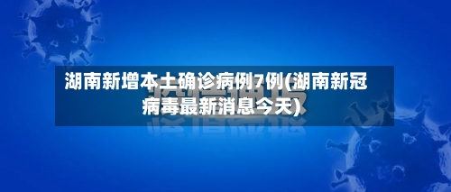 湖南新增本土确诊病例7例(湖南新冠病毒最新消息今天)-第2张图片