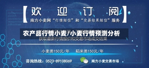 农产品行情小麦/小麦行情预测分析-第2张图片