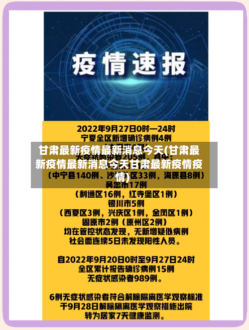 甘肃最新疫情最新消息今天(甘肃最新疫情最新消息今天甘肃最新疫情疫情)