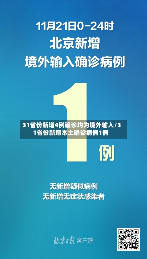 31省份新增4例确诊均为境外输入/31省份新增本土确诊病例1例-第2张图片