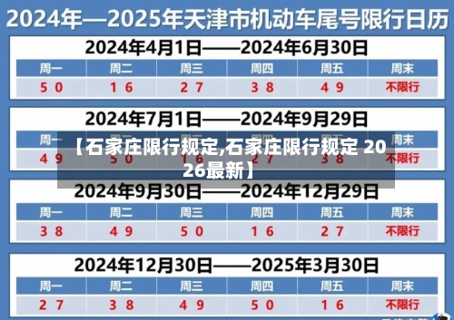 【石家庄限行规定,石家庄限行规定 2026最新】-第2张图片