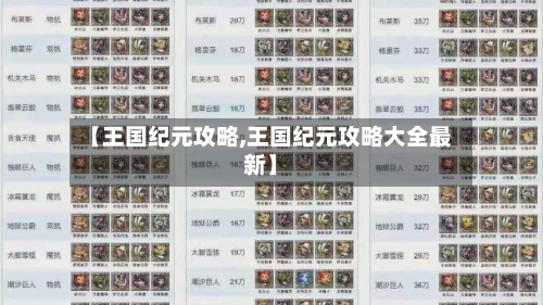 【王国纪元攻略,王国纪元攻略大全最新】-第2张图片