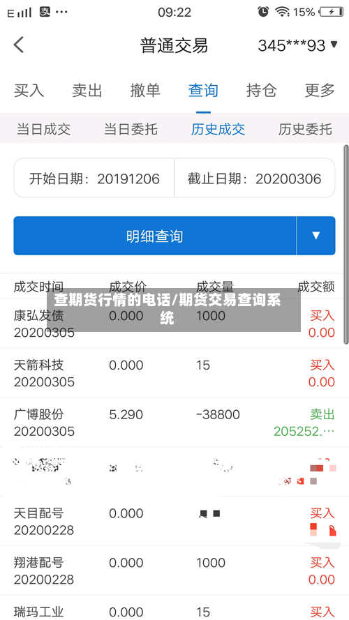 查期货行情的电话/期货交易查询系统