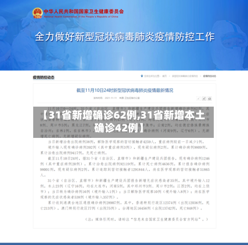 【31省新增确诊62例,31省新增本土确诊42例】-第2张图片