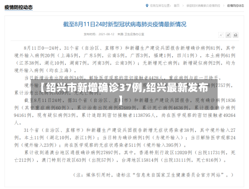 【绍兴市新增确诊37例,绍兴最新发布】-第2张图片