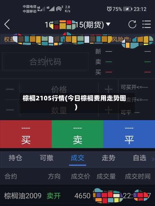 棕榈2105行情(今日棕榈费用走势图)