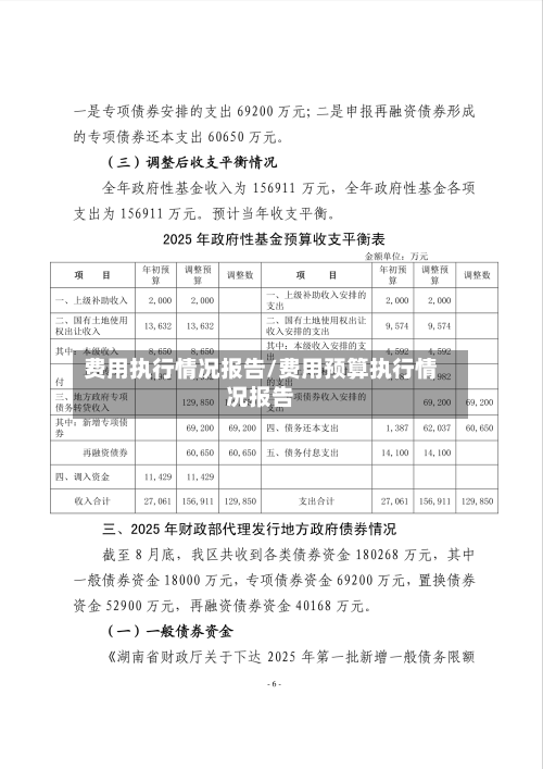 费用执行情况报告/费用预算执行情况报告-第2张图片