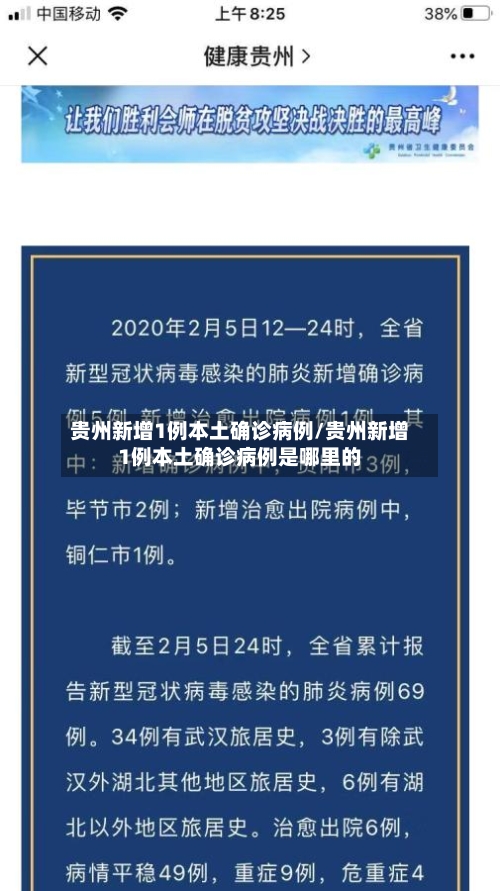 贵州新增1例本土确诊病例/贵州新增1例本土确诊病例是哪里的
