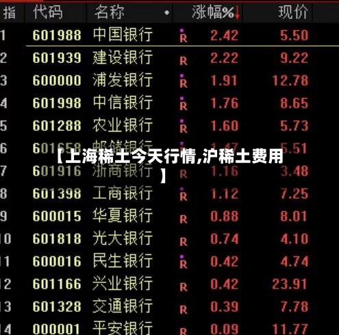 【上海稀土今天行情,沪稀土费用】-第3张图片