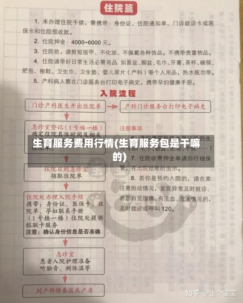 生育服务费用行情(生育服务包是干嘛的)
