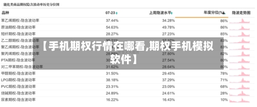 【手机期权行情在哪看,期权手机模拟软件】-第2张图片