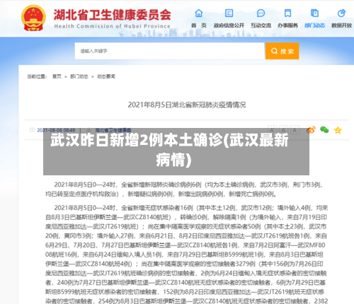 武汉昨日新增2例本土确诊(武汉最新病情)