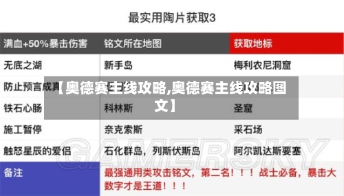 【奥德赛主线攻略,奥德赛主线攻略图文】-第2张图片