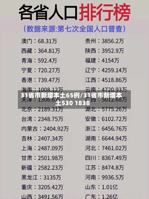 31省市新增本土65例/31省市新增本土530 1838-第2张图片