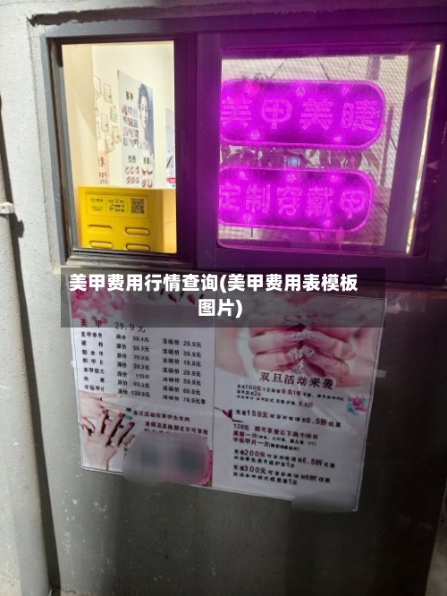 美甲费用行情查询(美甲费用表模板图片)
