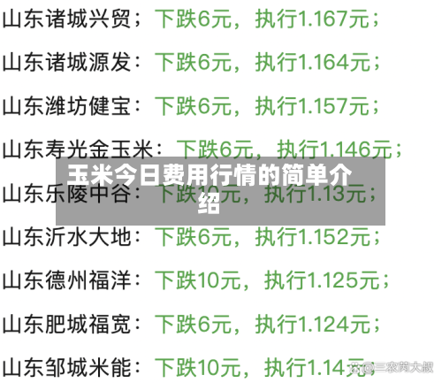 玉米今日费用行情的简单介绍-第3张图片