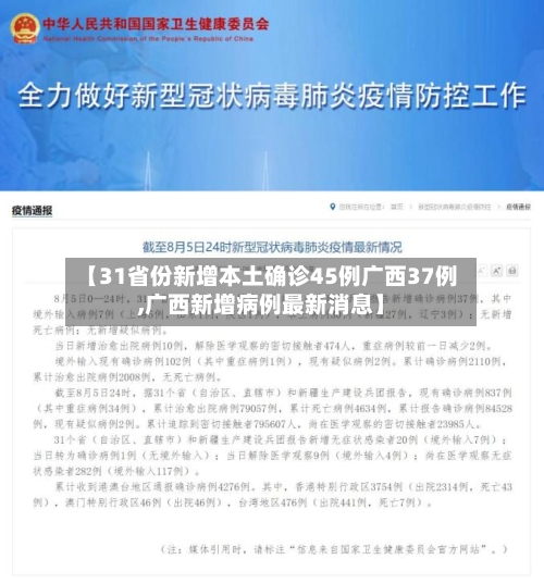 【31省份新增本土确诊45例广西37例,广西新增病例最新消息】-第2张图片