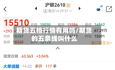 期货五档行情有用吗/期货的五条线叫什么