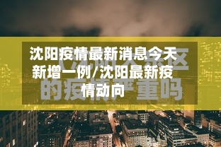 沈阳疫情最新消息今天新增一例/沈阳最新疫情动向-第3张图片