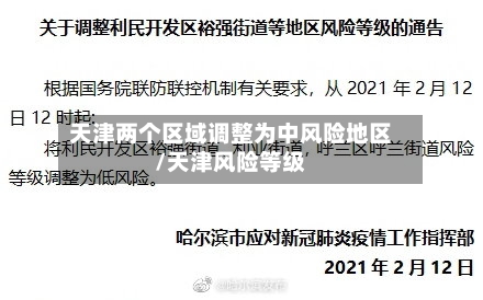 天津两个区域调整为中风险地区/天津风险等级