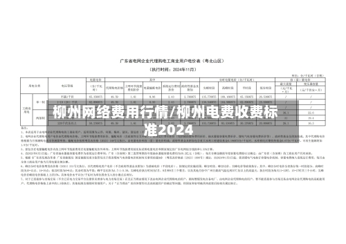 柳州网络费用行情/柳州电费收费标准2024-第2张图片