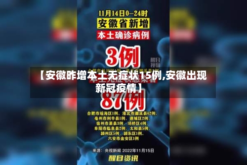 【安徽昨增本土无症状15例,安徽出现新冠疫情】