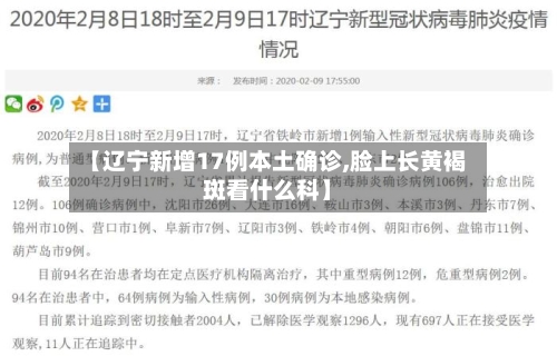 【辽宁新增17例本土确诊,脸上长黄褐斑看什么科】