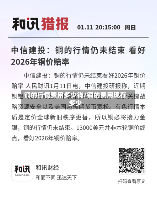 铜的行情费用多少钱/铜的费用现在多少-第2张图片