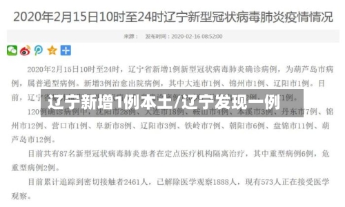 辽宁新增1例本土/辽宁发现一例