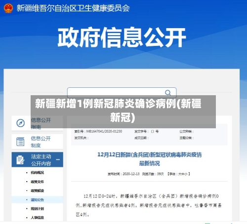 新疆新增1例新冠肺炎确诊病例(新疆 新冠)-第2张图片