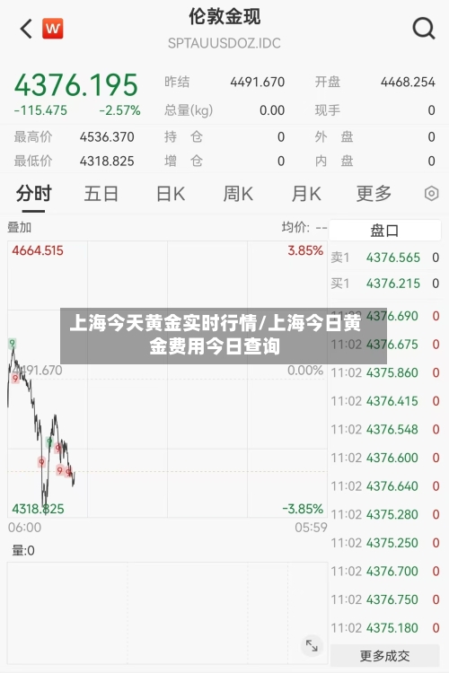 上海今天黄金实时行情/上海今日黄金费用今日查询