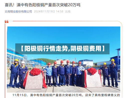 【阳极铜行情走势,阴极铜费用】