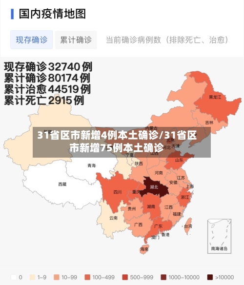 31省区市新增4例本土确诊/31省区市新增75例本土确诊-第1张图片