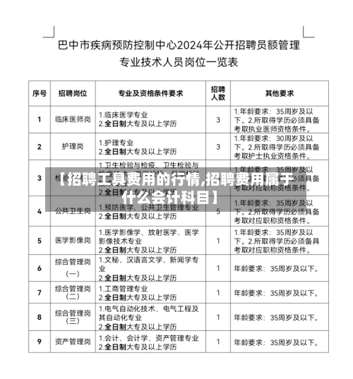 【招聘工具费用的行情,招聘费用属于什么会计科目】-第2张图片