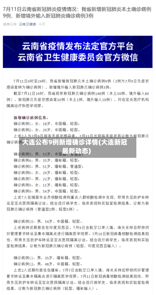 大连公布9例新增确诊详情(大连新冠最新动态)