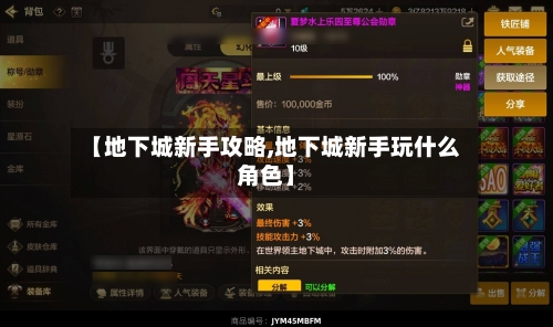 【地下城新手攻略,地下城新手玩什么角色】