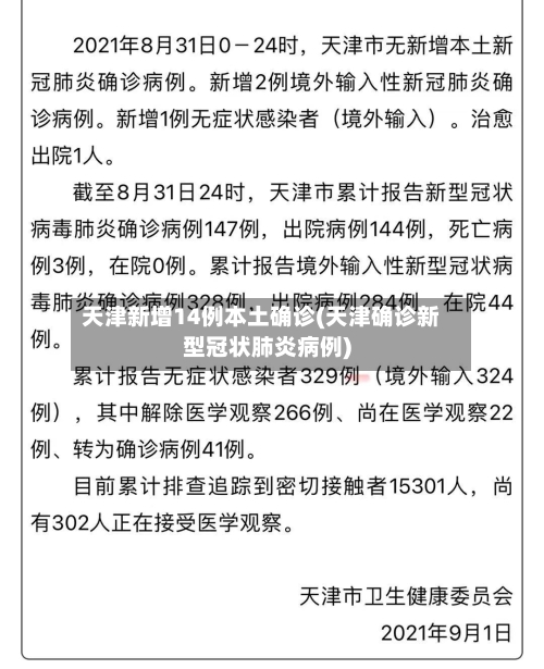 天津新增14例本土确诊(天津确诊新型冠状肺炎病例)-第3张图片
