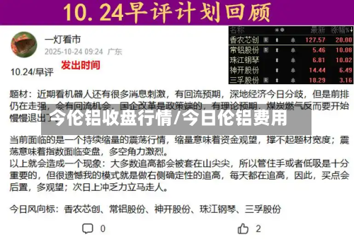 今伦铝收盘行情/今日伦铝费用