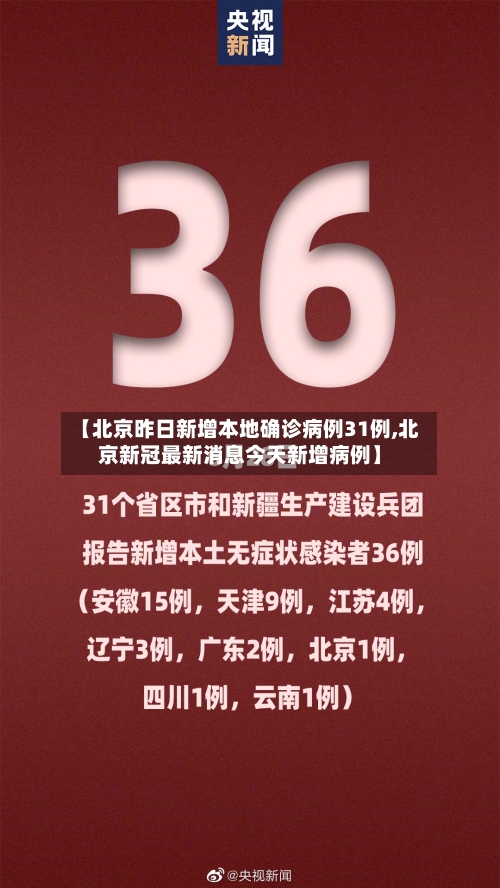 【北京昨日新增本地确诊病例31例,北京新冠最新消息今天新增病例】