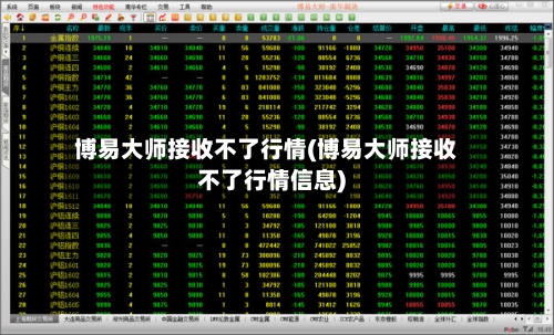 博易大师接收不了行情(博易大师接收不了行情信息)-第2张图片